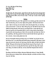 Sinh viên viết cảm nhận / quan điểm cá nhân của mình khi học môn học Lịch sử ĐCSVN và sau khi được học tập, thăm quan, nghiên cứu thực tế tại Bảo tàng Chiến dịch Hồ Chí Minh | Bài thảo luận học phần Lịch sử đảng cộng sản Việt Nam