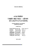 Giáo trình Triết học Mác- Lenin, Lý luận và vận dụng (Dùng cho đào tạo chức vụ cán bộ chính trị  cấp chiến thuật, chiến dịch)| Trường Đại học sư phạm kỹ thuật TP Hồ Chí Minh