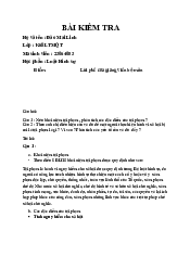 Bài kiểm tra giữa học phần Luật Hình Sự | Trường Đại học Luật, Đại học Quốc gia Hà Nội