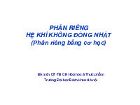 Phân riêng hệ khí không đồng nhất | Bài giảng môn quá trình thiết bị | Đại học Bách khoa hà nội