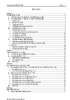 Giáo trình môn Cơ sở dữ liệu | Đại học Mỹ thuật Công nghiệp