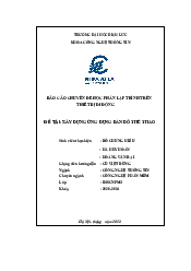 Báo cáo chuyên đề lập trình thiết bị di động |  Trường đại học Điện Lực