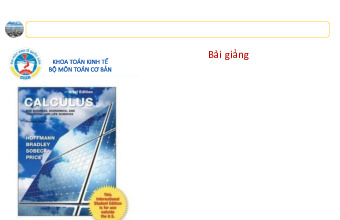 Bài 1: Hàm tăng và hàm giảm, cực trị tương đối | Đại học Kinh tế Quốc dân