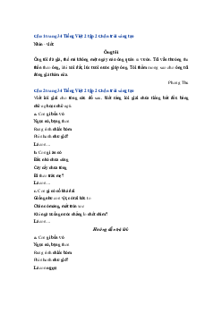 Giải VBT môn Tiếng việt 2 -  Bài 2: Bưu thiếp | Chân trời sáng tạo