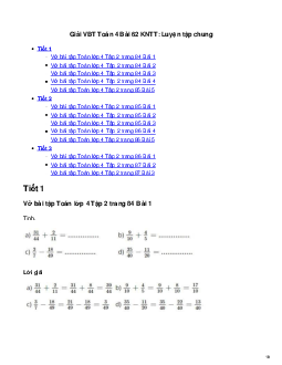 Vở bài tập Toán lớp 4 Bài 62: Luyện tập chung Kết nối tri thức