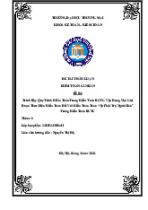 Kiểm Toán Căn Bản - Tiểu Luận Quy Trình Kiểm Toán BCTC (Mã: 2313FAUD)