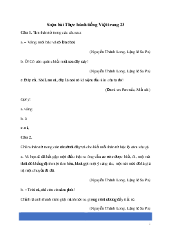 Soạn bài: Thực hành tiếng Việt trang 23 Ngữ Văn 8 | Kết nối tri thức