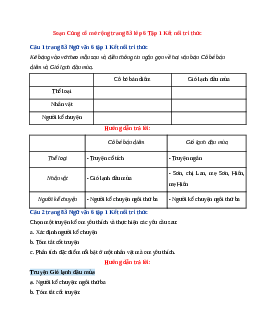 Soạn Củng cố mở rộng trang 83 | Ngữ Văn 6 Kết nối tri thức Tập 1