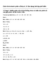 Cách tính nhanh phân số lớp 4: Các dạng bài tập phổ biến | Toán 4
