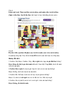 Tiếng Anh 6 Unit 4: Language Focus | Explorer English