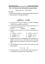 Bài tập tham khảo Phương pháp tính | Đại học Bách Khoa Hà Nội
