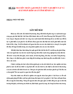 Tiểu luận kinh tế vĩ mô