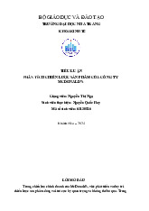 Tiểu Luận Marketing: Phân Tích Chiến Lược Sản Phẩm Của Công Ty môn Marketing | Trường Đại Học Nha Trang