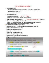 Ôn tập môn Tín hiệu hệ thống | Trường Đại học Bách Khoa Hà Nội