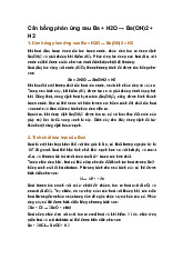 Cân bằng phản ứng sau Ba + H2O → Ba(OH)2 + H2