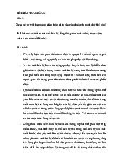 Đề kiểm tra giữa kì môn Triết học Mác - Lênin | Trường đại học Mở Hà Nội