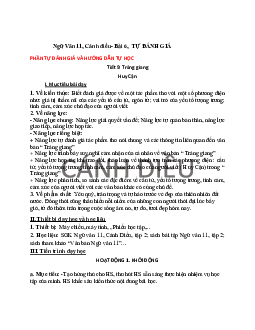 Tràng giang | Giáo án Văn 11 Cánh diều