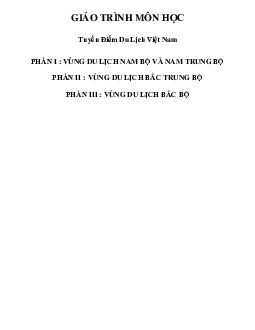 Giáo trình môn tuyến điểm du lịch Việt Nam
