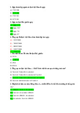 Ngân hàng câu hỏi trắc nghiệm| môn Nhập môn du lịch | trường Đại học Huế