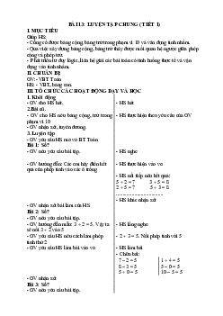 Bài 13 Giáo án buổi 2 Toán 1 | Kết nối tri thức với cuộc sống (HK1)