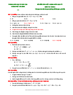 TOP 10 đề kiểm tra chất lượng giữa học kỳ 1 môn Toán 8