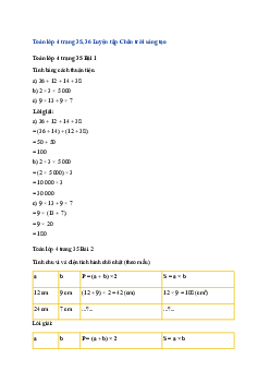 Toán lớp 4 trang 35 Bài 15: Em làm được những gì? Chân trời sáng tạo
