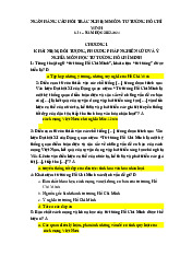 Câu Hỏi Trắc Nghiệm Tư Tưởng Hồ Chí Minh môn Tư tưởng Hồ Chí Minh | Trường Đại Học Thái Nguyên