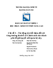 Chủ đề 1 – Tác động của tiết kiệm đối với tăng trưởng kinh tế và Chính sách của chính phủ để giải quyết mối quan hệ này.