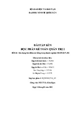 Tiểu luận môn Quản trị tài chính doanh nghiệp  - trường đại học kinh tế Quốc dânTiểu luận môn Quản trị tài chính doanh nghiệp  - trường đại học kinh tế Quốc dân