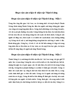 Văn mẫu lớp 6: Đoạn văn cảm nhận về nhân vật Thánh Gióng (15 mẫu) | Kết nối tri thức