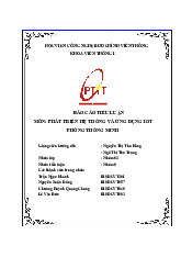 Báo cáo Tiểu luận Môn Phát Triển Hệ Thống và Ứng Dụng IoT | Iot và ứng dụng | Học viện Công nghệ Bưu chính Viễn thông