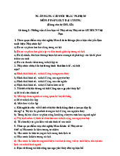 Ngân hàng câu hỏi trắc nghiệm môn Pháp luật đại cương | Trường Đại học Công nghiệp Thành phố Hồ Chí Minh