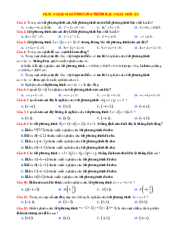 Top 30 câu trắc nghiệm bất phương trình bậc nhất hai ẩn (giải chi tiết)