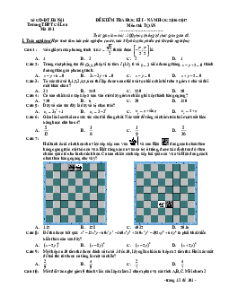 Đề kiểm tra HK1 Toán 11 năm học 2016 – 2017 trường THPT Cổ Loa – Hà Nội