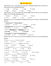 Bộ 40 đề ôn thi vào 10 môn Tiếng anh 2025-2026 form mới có đáp án