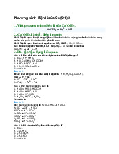 Phương trình điện li của Ca(OH)2 - Hóa học 11