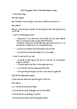 Giải Công nghệ 7 Bài 4: Giới thiệu chung về rừng | Cánh diều