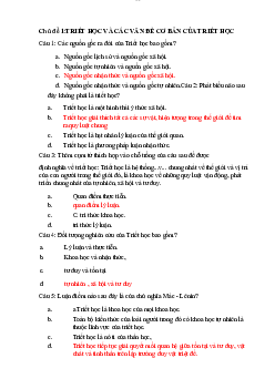 Hỏi đáp trắc nghiệm triết học | môn Triết học Mác -Lênin | Đại học sư phạm Hà nội 