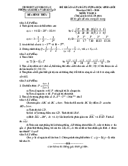 Đề học sinh giỏi huyện Toán 6 năm 2015 – 2016 phòng GD&ĐT Nho Quan – Ninh Bình