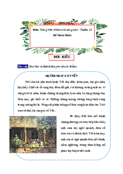 Bài tập cuối tuần Tiếng Việt lớp 4 Chân trời sáng tạo Tuần 18