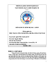 Bài tập lớn - Kinh tế Chính trị Mác-Lê Nin (KTCT01) | Đại học kinh tế quốc dân NEU