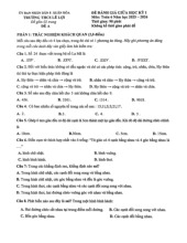 Đề giữa học kỳ 1 Toán 6 năm 2025 – 2026 trường THCS Lê Lợi – TP HCM