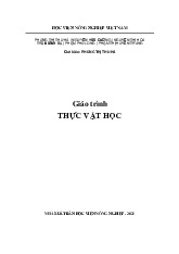 Giáo trình Thực vật học Môn Thực vật học | Trường Học Viện nông nghiệp Việt Nam