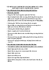 Vấn đề 10: quy chế pháp lý hành chính của công dân Việt Nam và người nước ngoài môn Luật hành chính | Trường đại học Mở Hà Nội