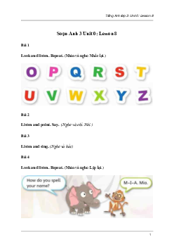 Getting Started: Lesson 8: Tiếng Anh lớp 3 | Explore Our World