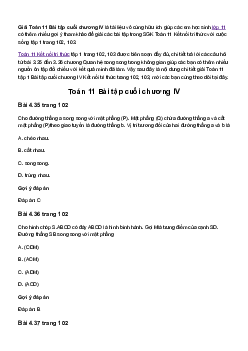 Toán 11 Bài tập cuối chương IV - sách Kết Nối Tri Thức