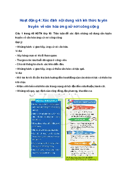 Giải Hoạt động trải nghiệm 10 Cánh diều: Hoạt động 4 chủ đề 5