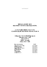 Tiểu luận môn Đại cương văn hóa - Trường Đại học lao động -  xã hội.