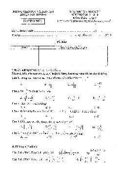 Đề thi HK1 Toán 7 năm học 2018 – 2019 phòng GD&ĐT Sơn Dương – Tuyên Quang