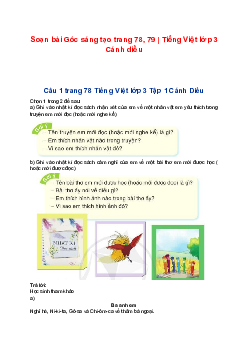 Soạn bài Góc sáng tạo trang 78, 79 | Tiếng Việt lớp 3 Cánh diều